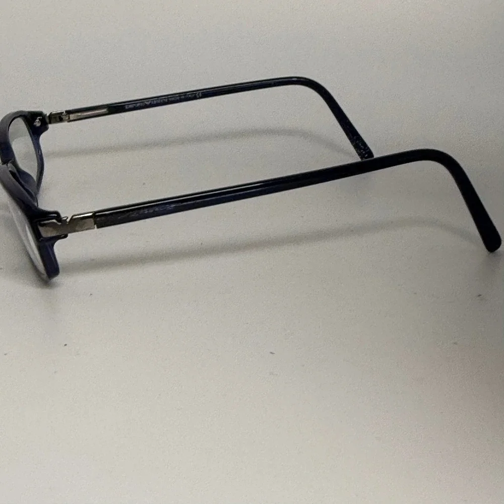 Emporio Armani 658 223 Navy Blue Rectangular Eyeglass Frames 51-17-135 Italy